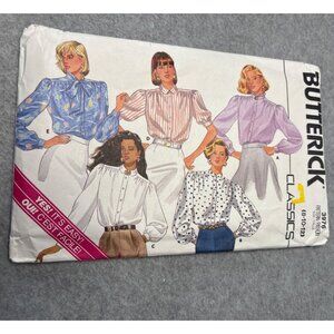 Butterick 3976 Womens Blouse Sewing Pattern Size 8-10-12 Vintage 1986 Uncut